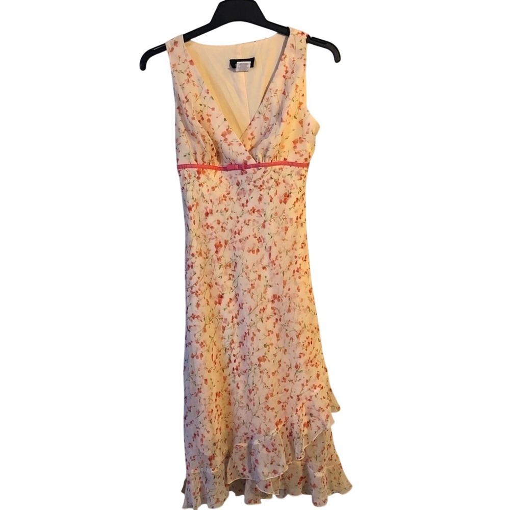 Vintage Women 90s Y2K Babydoll Fairy Midi Dress Sz 5 Floral Whimsical Ethereal